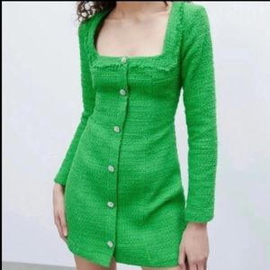 ZARA Textured weave dress